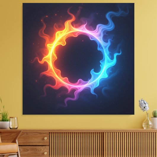 „Meister der 4 Elemente“ Leinwanddruck (Insitu (Wohnzimmer))