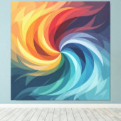 „Meister der 4 Elemente“ Leinwanddruck (Insitu (Holzboden))