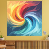 „Meister der 4 Elemente“ Leinwanddruck (Insitu (Wohnzimmer))