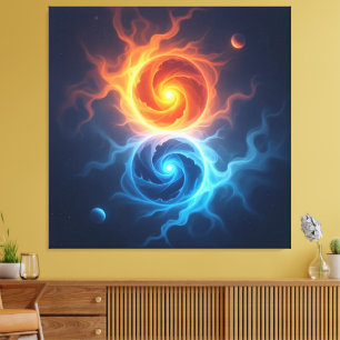 „Meister der 4 Elemente“ Leinwanddruck