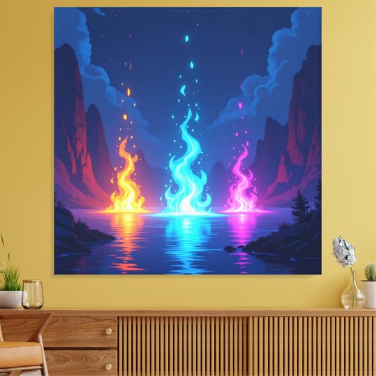  „Meister der 4 Elemente“   Leinwanddruck (Insitu (Wohnzimmer))