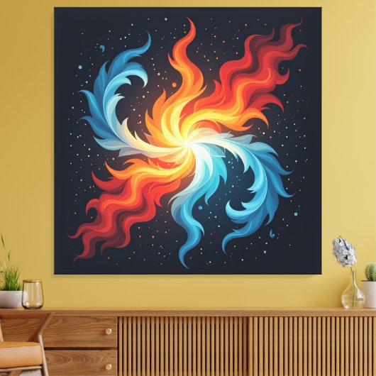 „Meister der 4 Elemente“ Leinwanddruck (Insitu (Wohnzimmer))