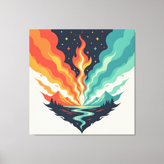 „Meister der 4 Elemente“ Leinwanddruck (Vorderseite)