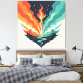 „Meister der 4 Elemente“ Leinwanddruck (Insitu (Schlafzimmer))