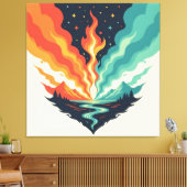 „Meister der 4 Elemente“ Leinwanddruck (Insitu (Wohnzimmer))