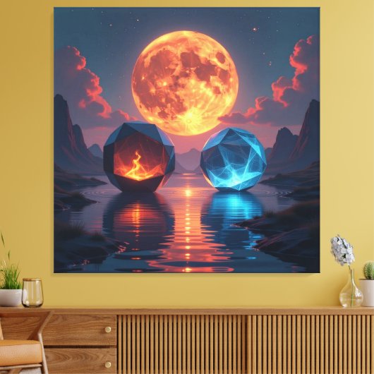  „Meister der 4 Elemente“   Leinwanddruck (Insitu (Wohnzimmer))