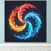 „Meister der 4 Elemente“ Leinwanddruck (Insitu (Holzboden))