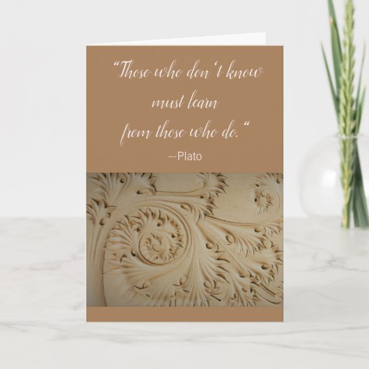 Meister der Bildung Plato Glückwunschkarte Karte (Vorderseite)