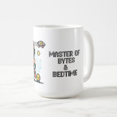 Meister der Bytes und Schlafenszeit-Geek-Vater Kaffeetasse (VorderseiteRechts)