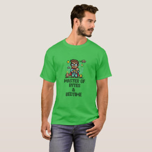 Meister der Bytes und Schlafenszeit-Geek-Vater T-Shirt