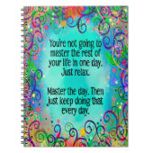 Meister der Tagesförderung Blumenblau Notizblock (Vorderseite)