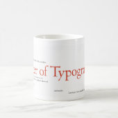 Meister der Typografie Kaffeetasse (Mittel)