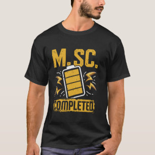 Meister der Wissenschaft M SC ABGESCHLOSSEN Lustig T-Shirt
