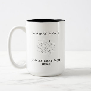 Meister der Zahlen, der junge Köpfe gestaltet Zweifarbige Tasse