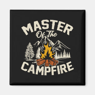 Meister des Lagerfeuers Campingplatz Liebhaber Cam Magnet