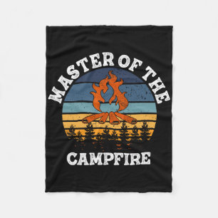 Meister des Lagerfeuers Männer Frauen Camping Lust Fleecedecke