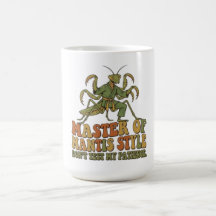 Meister des Mantis-Stil-Karate-Insekts Humorvolle