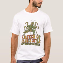 Meister des Mantis-Stil-Karate-Insekts Humorvolle