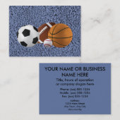 MEISTER DES SPORTS (Baseball, Fußball, Basketball) Visitenkarte (Vorne/Hinten)