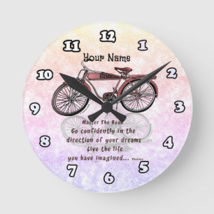 Meister des Straßenfahrrads Runde Wanduhr