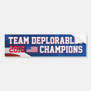 MEISTER DES TEAM-DEPLORABLES 2016 USA! AUTOAUFKLEBER
