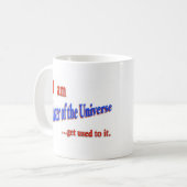 Meister des Universums. .get used to es Kaffeetasse (Vorderseite Links)