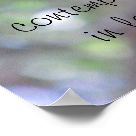 Meister Eckhart Contemplation Zitat Poster (Ecke)