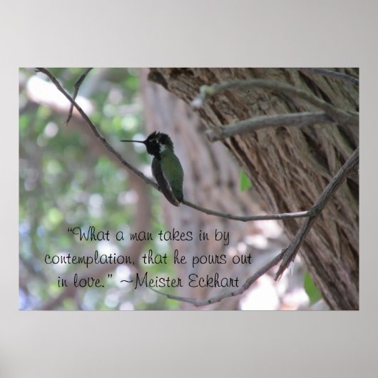 Meister Eckhart Contemplation Zitat Poster (Vorne)