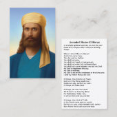 Meister El Morya Lord of the First Ray Visitenkarte (Vorne/Hinten)