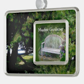 Meister Gärtner im Grünen Rahmen-Ornament Silber (Links)