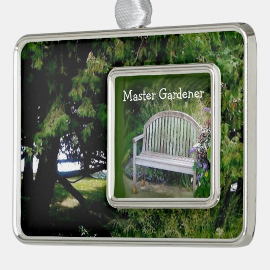 Meister Gärtner im Grünen Rahmen-Ornament Silber (Links)