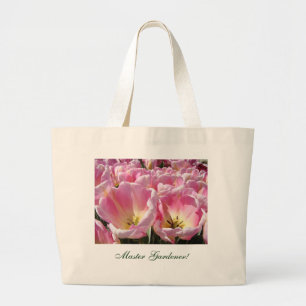 Meister-Gärtner! Tragetasche Geschenke Rosa Tulpen