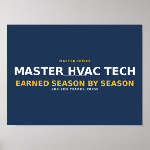 Meister-HVAC-Techniker, verdient Saison für Saison Poster