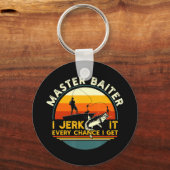 Meister, ich bin immer bereit, mir einen Fisch zu Schlüsselanhänger (Vorderseite)