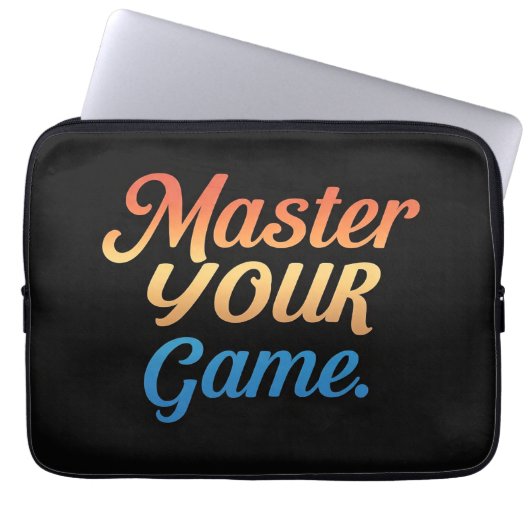 Meister Ihres Spiels Laptopschutzhülle (Vorderseite)