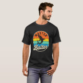 Meister-Köder-Fischerei - Retro Lustiger Hai-Fisch T-Shirt (Vorne ganz)