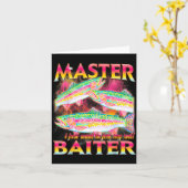 Meister-Köder lustig anstößig Angeln Meme Grafik Karte (Gelbe Blume)