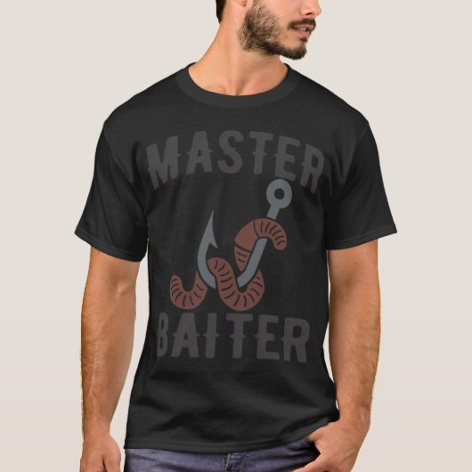 Meister Köder lustiger Fischer T-Shirt (Vorderseite)