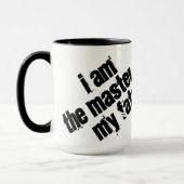 Meister meines Schicksal-Zitats Tasse (Links)