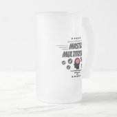 Meister-Multitasking-Funny-Aussage Mattglas Bierglas (VorderseiteRechts)