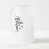 Meister-Multitasking-Funny-Aussage Mattglas Bierglas (Vorderseite Links)