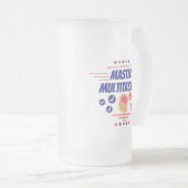 Meister-Multitasking-Funny-Statement Mattglas Bierglas (VorderseiteRechts)
