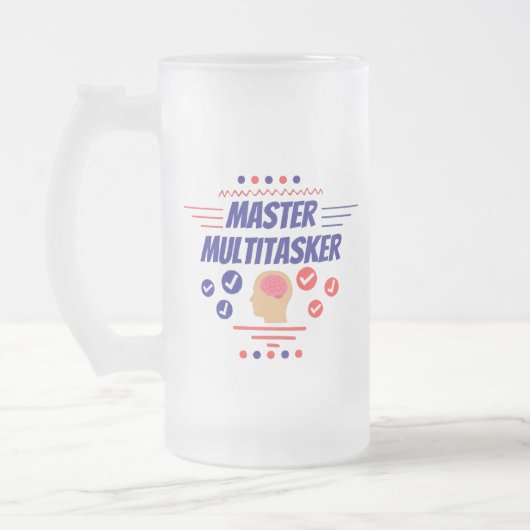 Meister-Multitasking-Funny-Statement Mattglas Bierglas (Links)