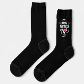 Meister-Multitasking-Funny-Statement Socken (Linkes Detail)