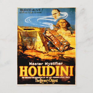 Meister-Mystifikator Houdini Seltener Vintage Postkarte