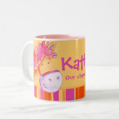 Meister-Pferdereiter des Ponys nennt rosa Mädchen Zweifarbige Tasse (Vorderseite Links)