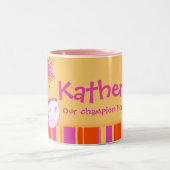 Meister-Pferdereiter des Ponys nennt rosa Mädchen Zweifarbige Tasse (Mittel)