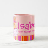 Meister-Pferdereiter des Ponys nennt rosa Mädchen Zweifarbige Tasse (Mittel)