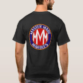 Meister stellte schwarzes MarmorierungShirt her T-Shirt (Rückseite)