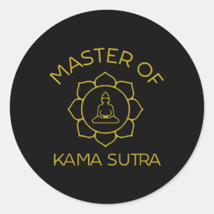 Meister von Kama Sutra machen Liebe nicht Krieg Yi Runder Aufkleber